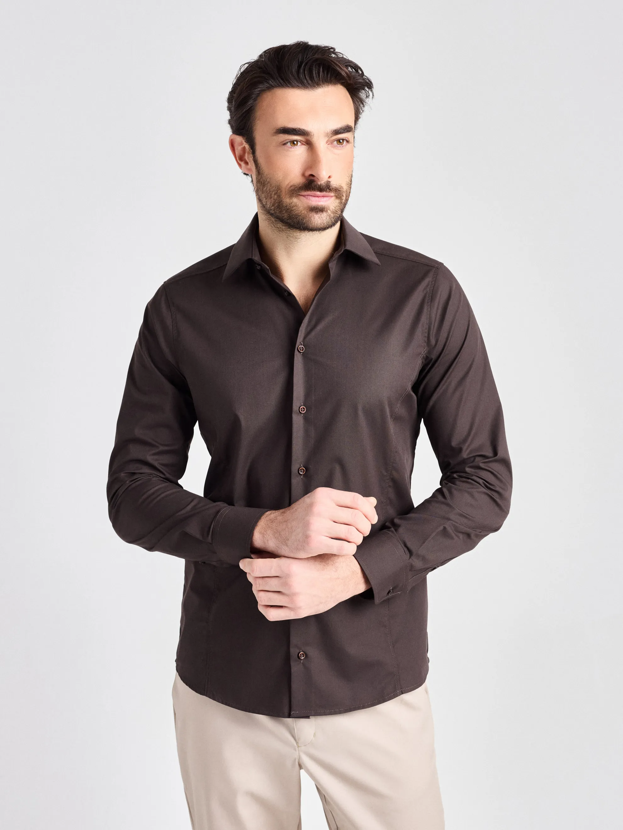 Pesaro Man - Hemd - chocolate